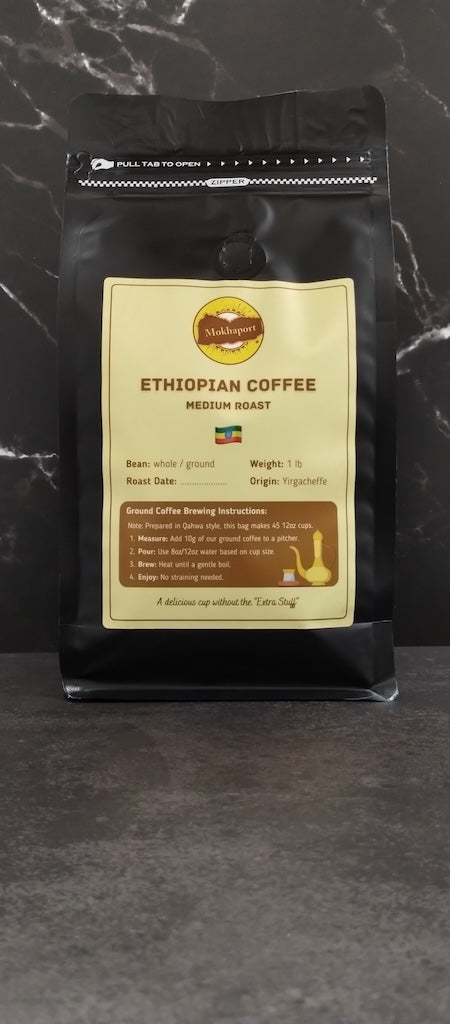 Ethiopian Roasted Coffee Beans 1lb